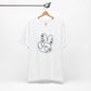 Black Peace Hand Sign with Flowers T-shirt