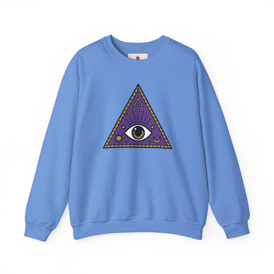 White Evil Eye and Pyramid Sweatshirt