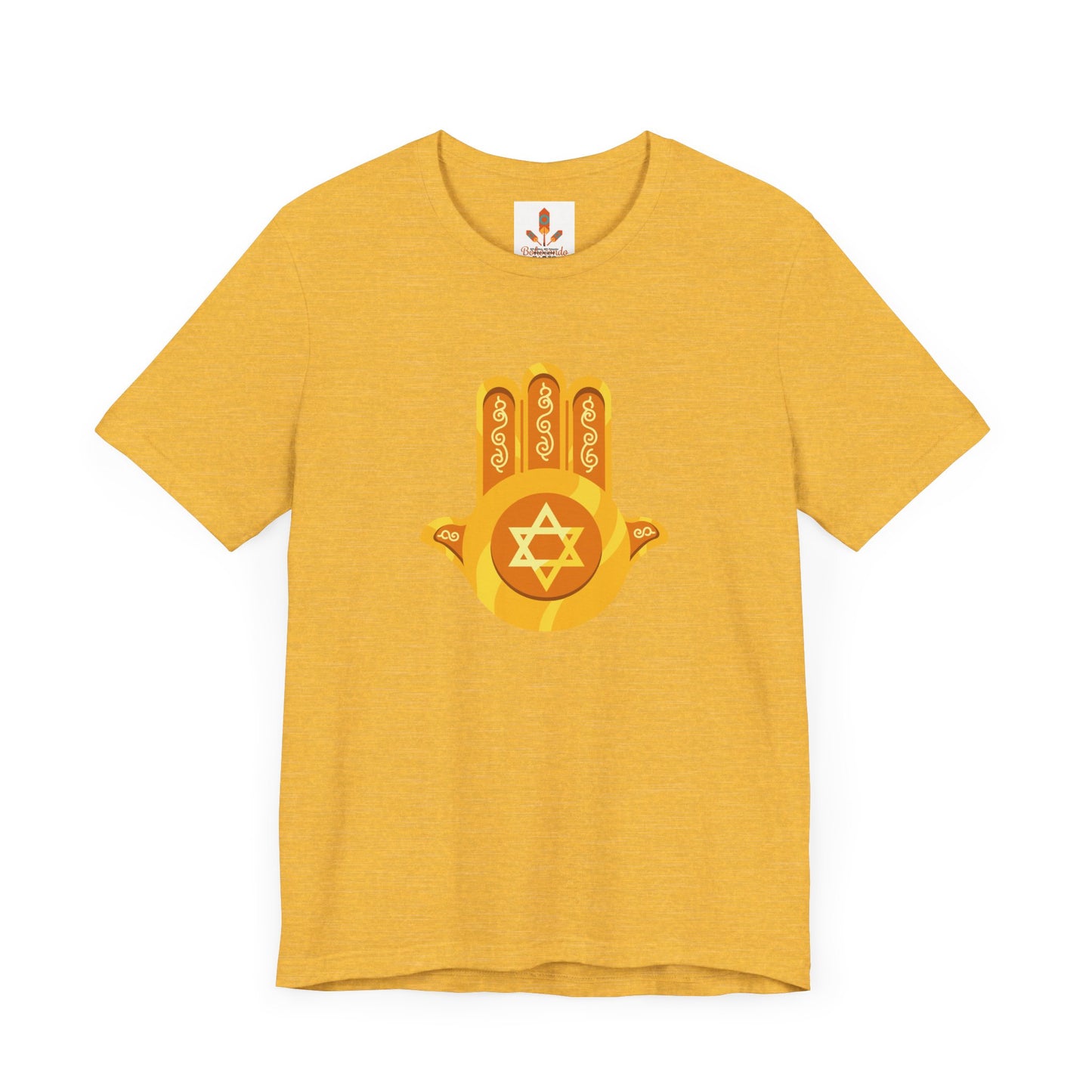 Golden Hamsa Hand with Star of David T-shirt