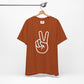 White Simple Peace Hand Sign T-shirt
