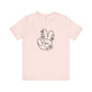 Black Peace Hand Sign with Flowers T-shirt