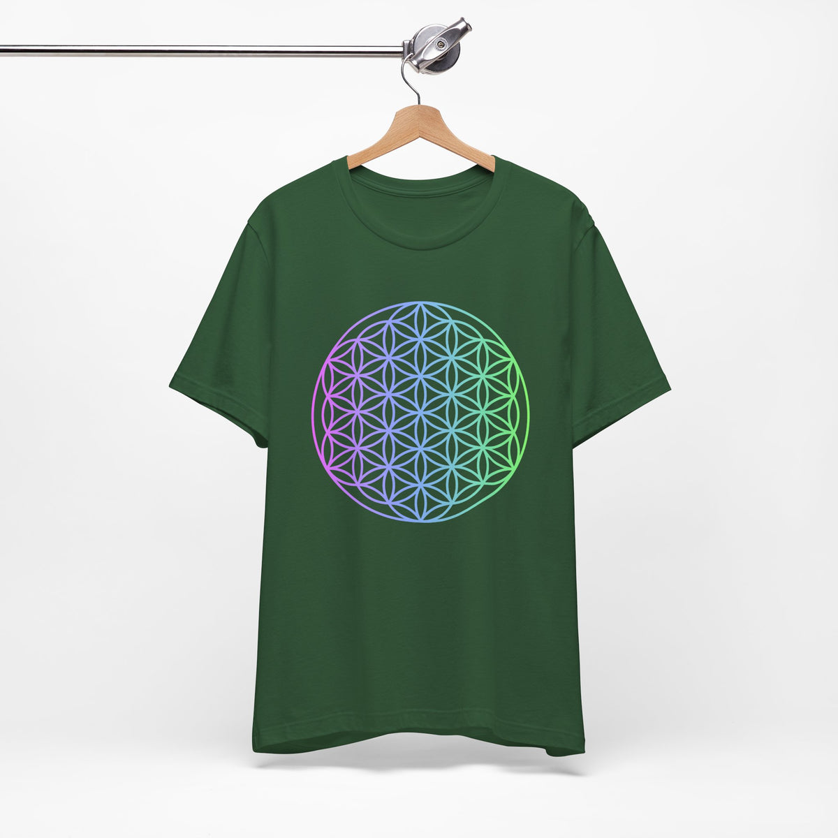 Blue and Green Flower of Life T-shirt (NEW)