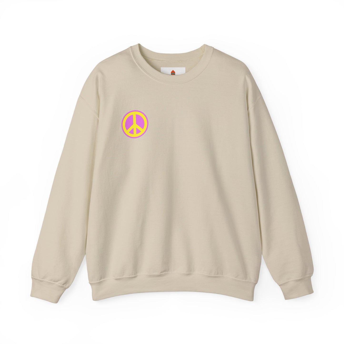 Yellow and Purple Peace Sign Sweatshirt