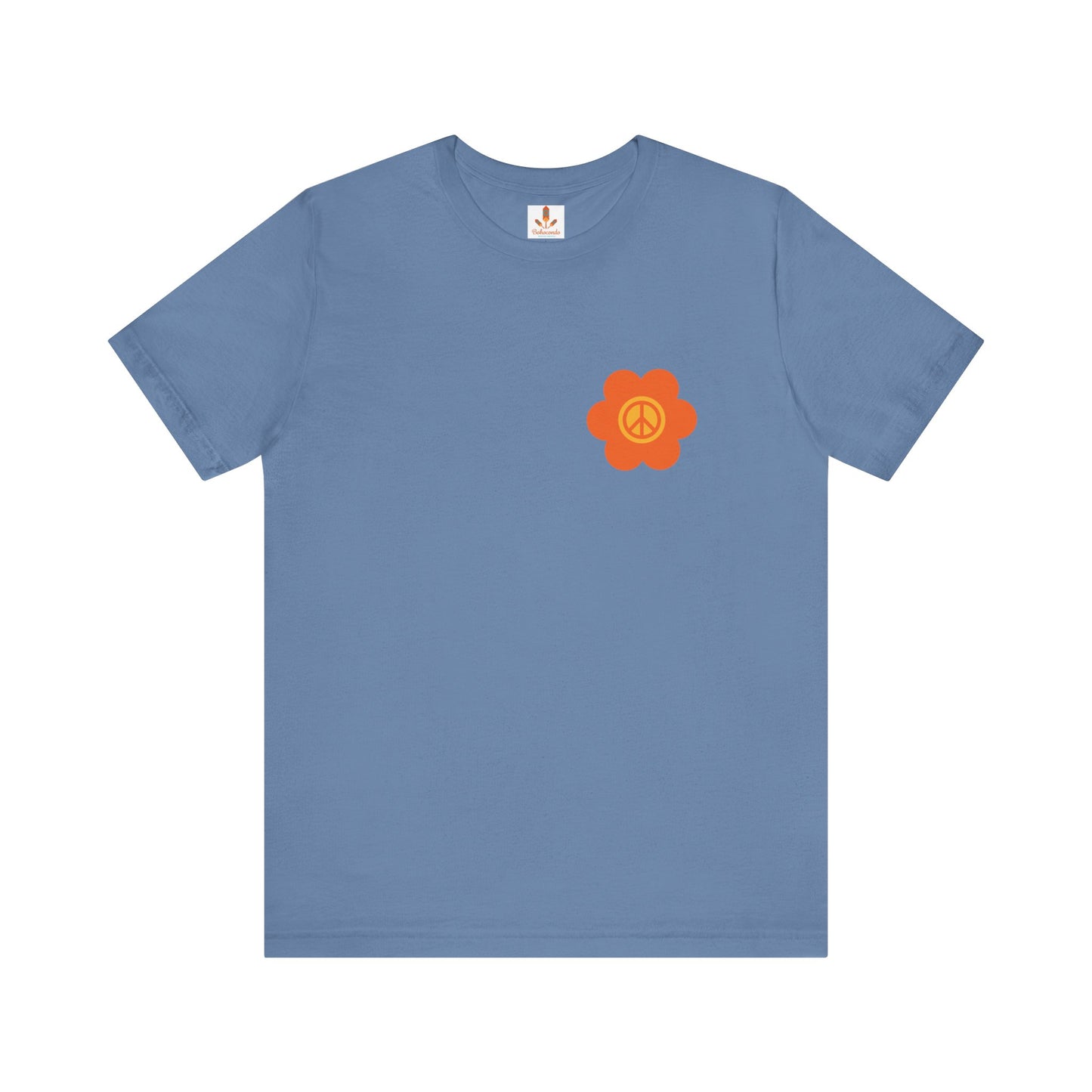 Peace Sign in Orange Flower T-shirt