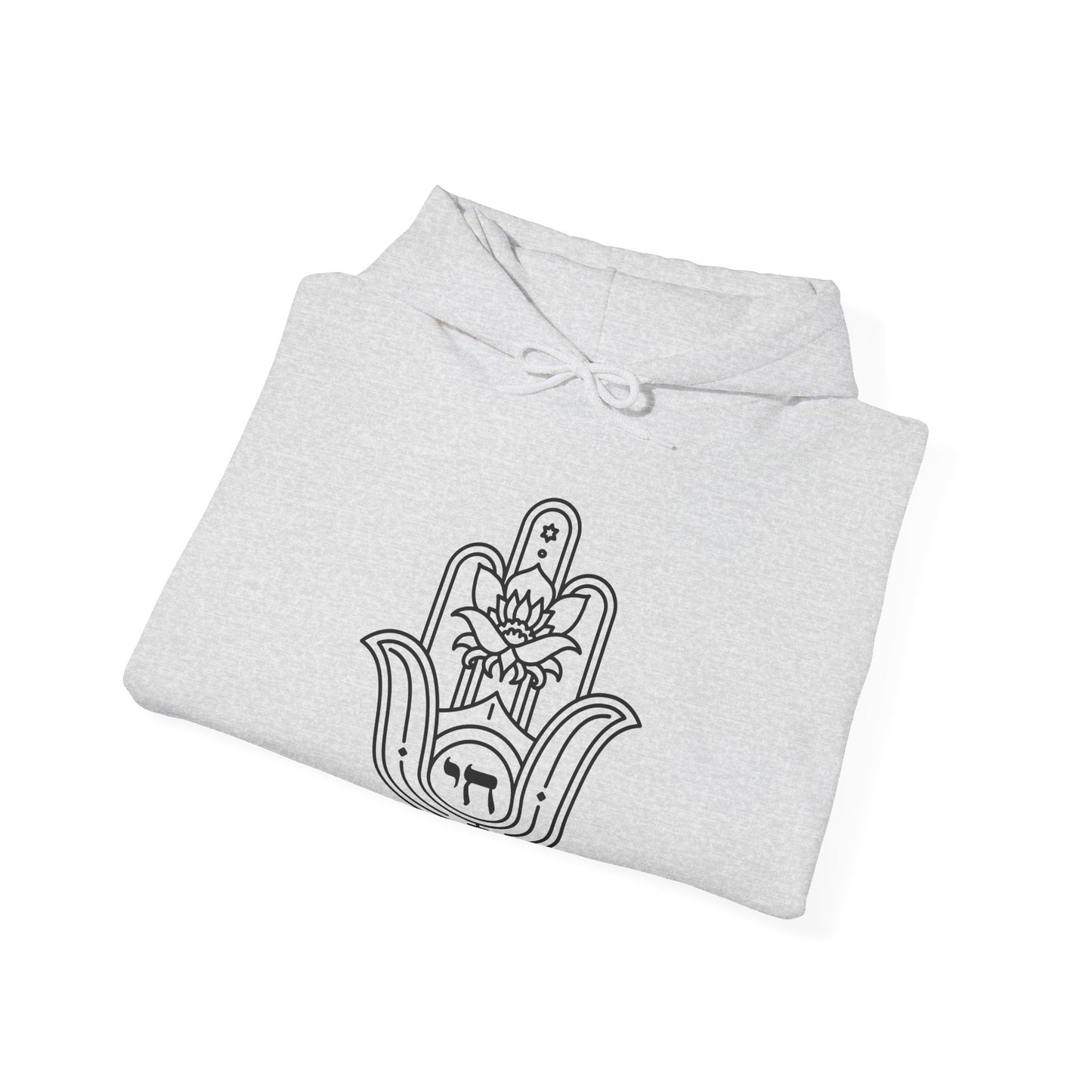 Hamsa Hand with Lotus Design Hoodie