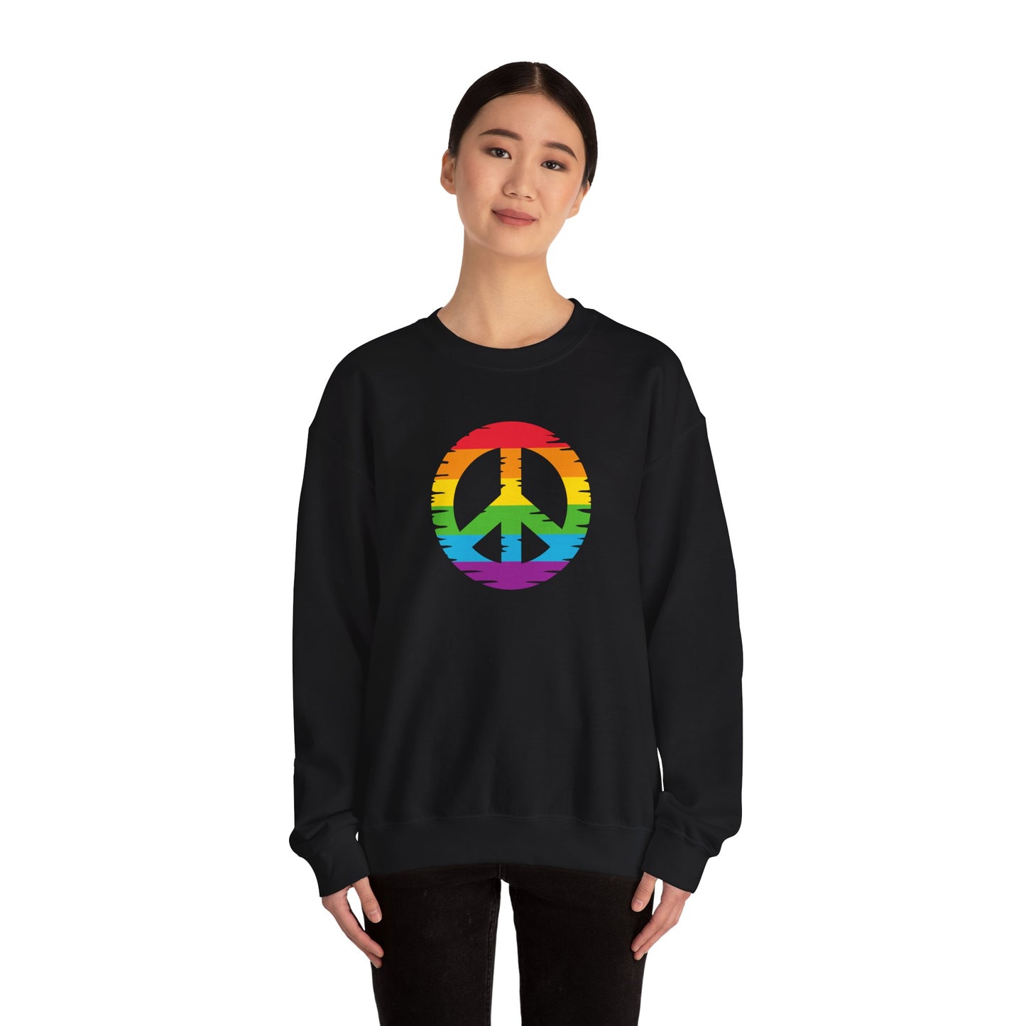 Rainbow Peace Sign Sweatshirt