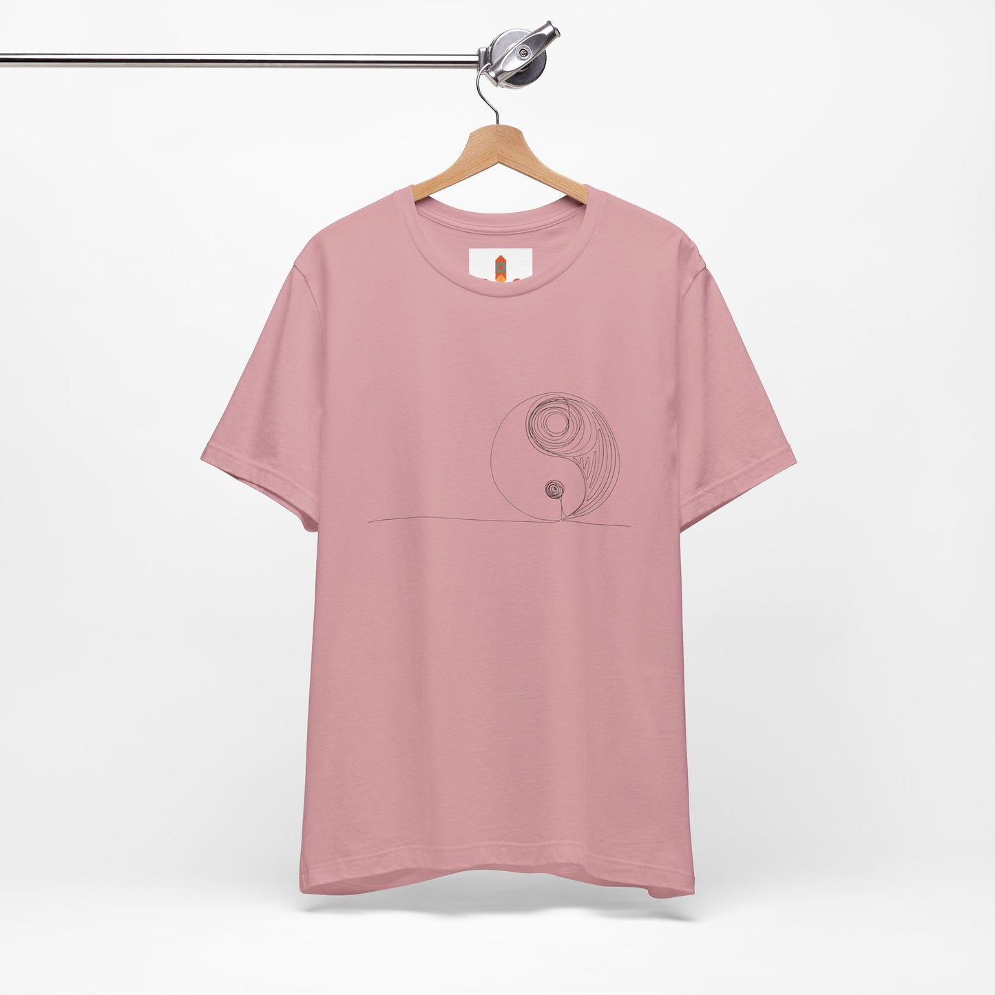 Minimalistic Yin Yang Drawing T-shirt