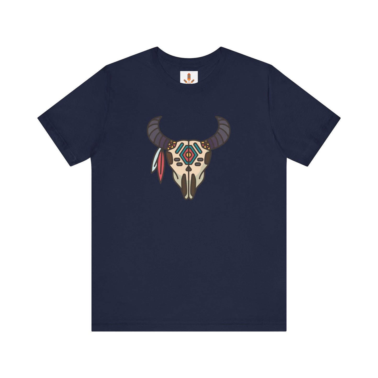 Buffalo Skull with Native Patterns T-shirt