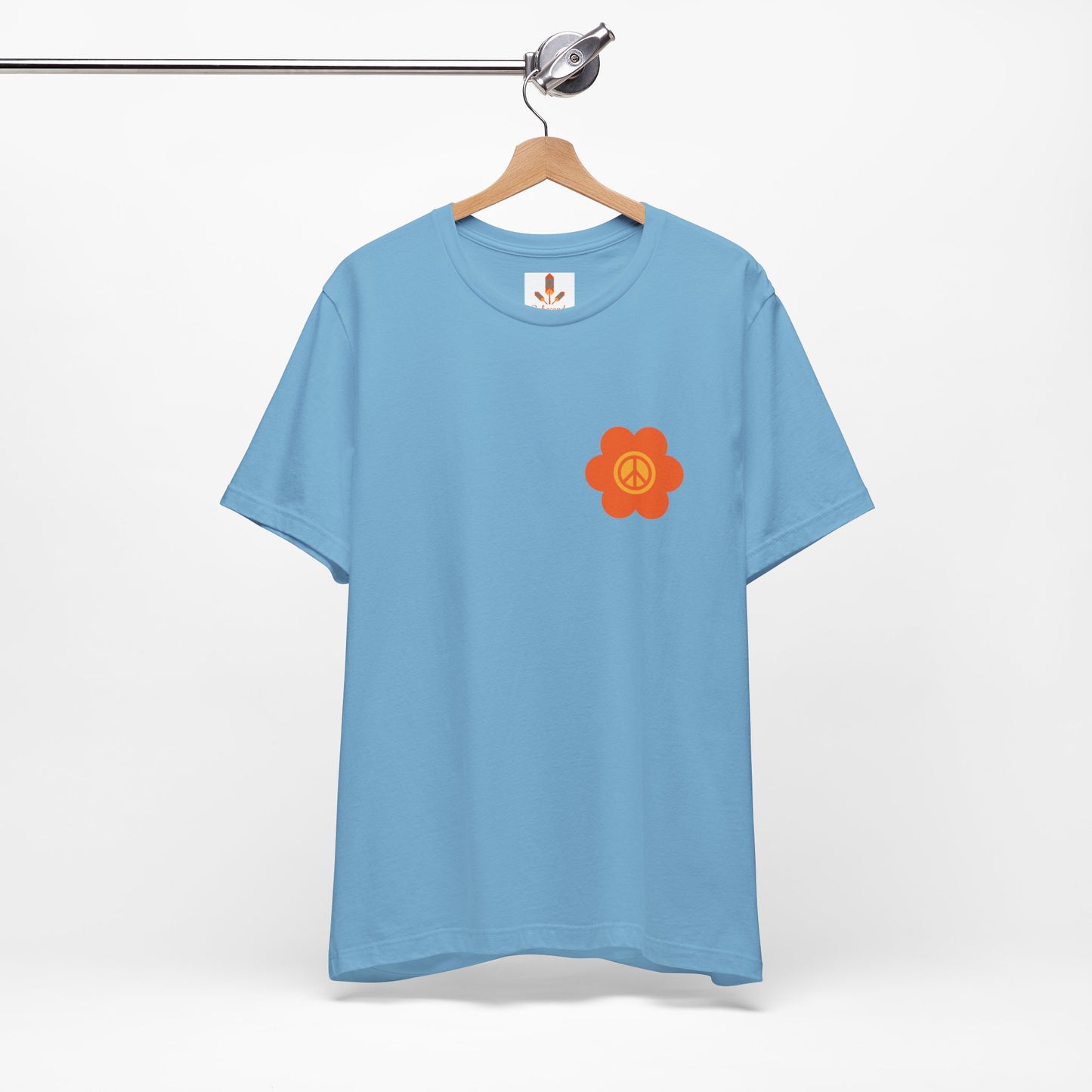 Peace Sign in Orange Flower T-shirt
