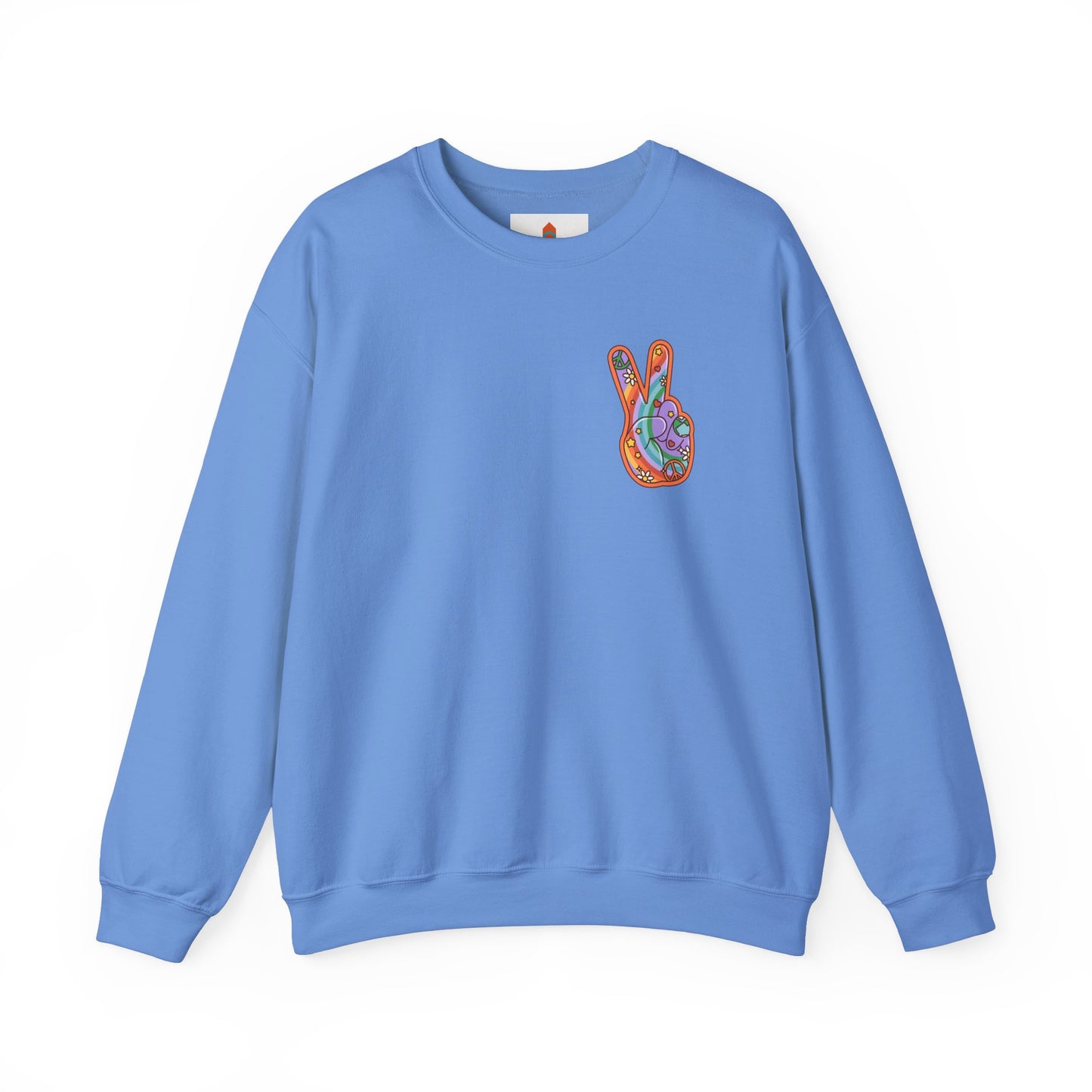 Hippie Peace Hand Sign Sweatshirt