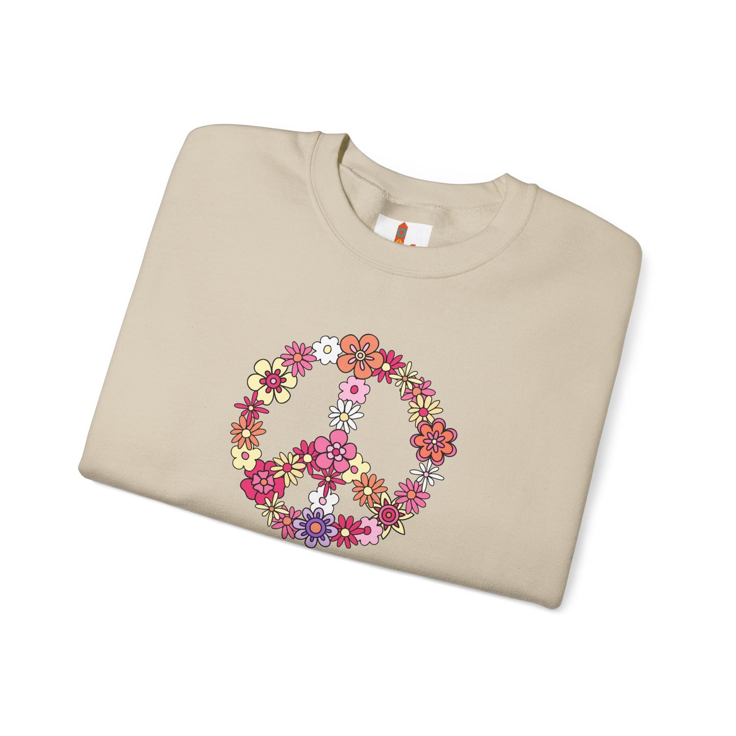 Peace Sign made from Flowers Sweatshirt