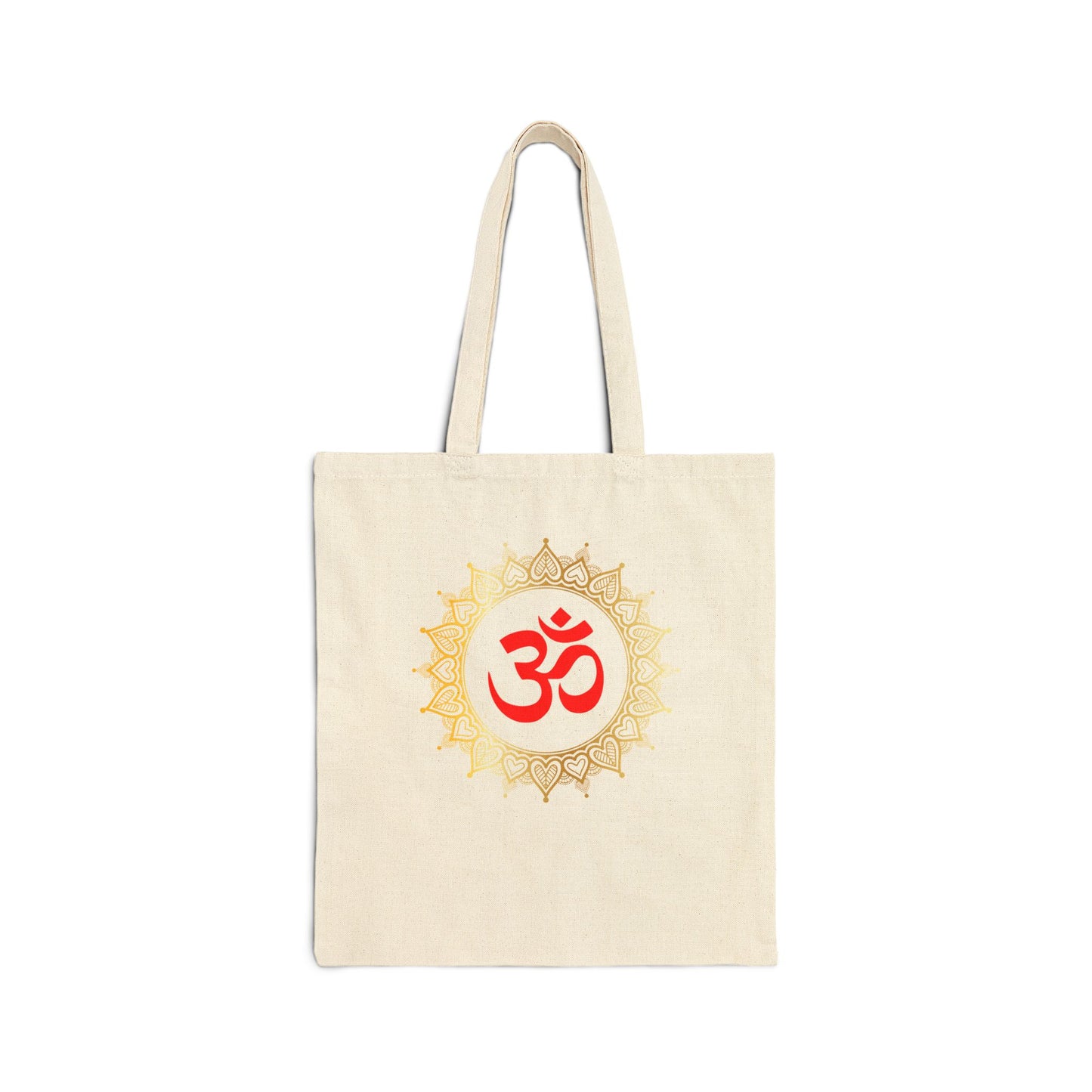 Golden Mandala Om Cotton Tote Bag