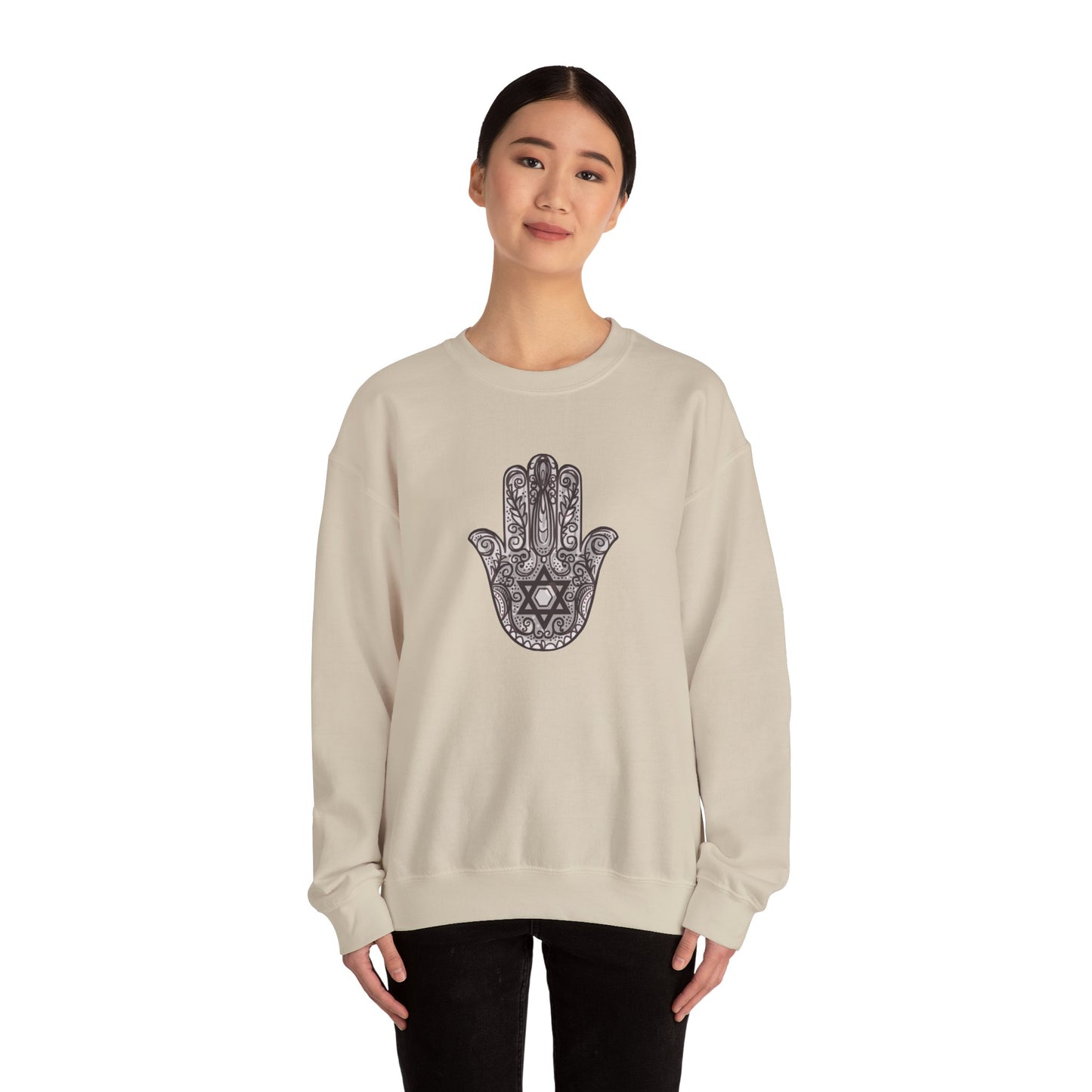 Beautiful Hamsa Hand with Star Sweatshirt