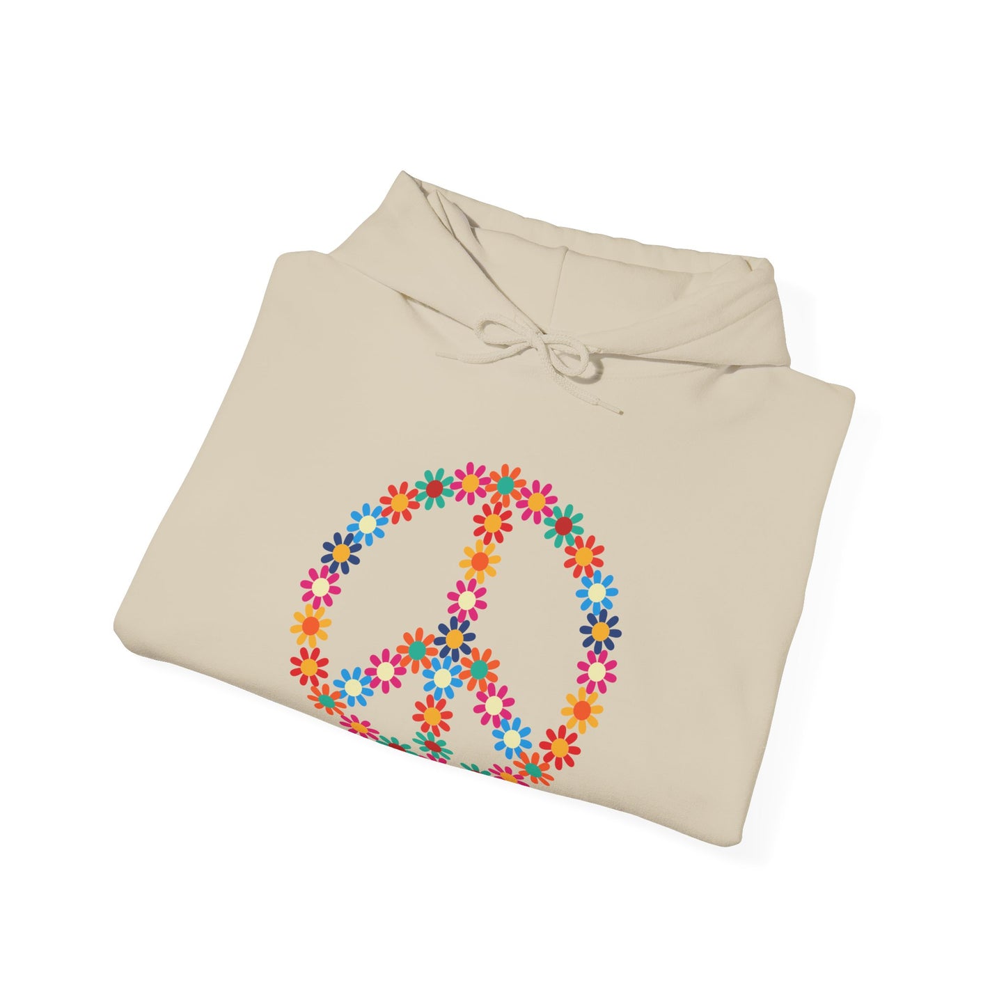 Peace Sign made of Flowers Hoodie