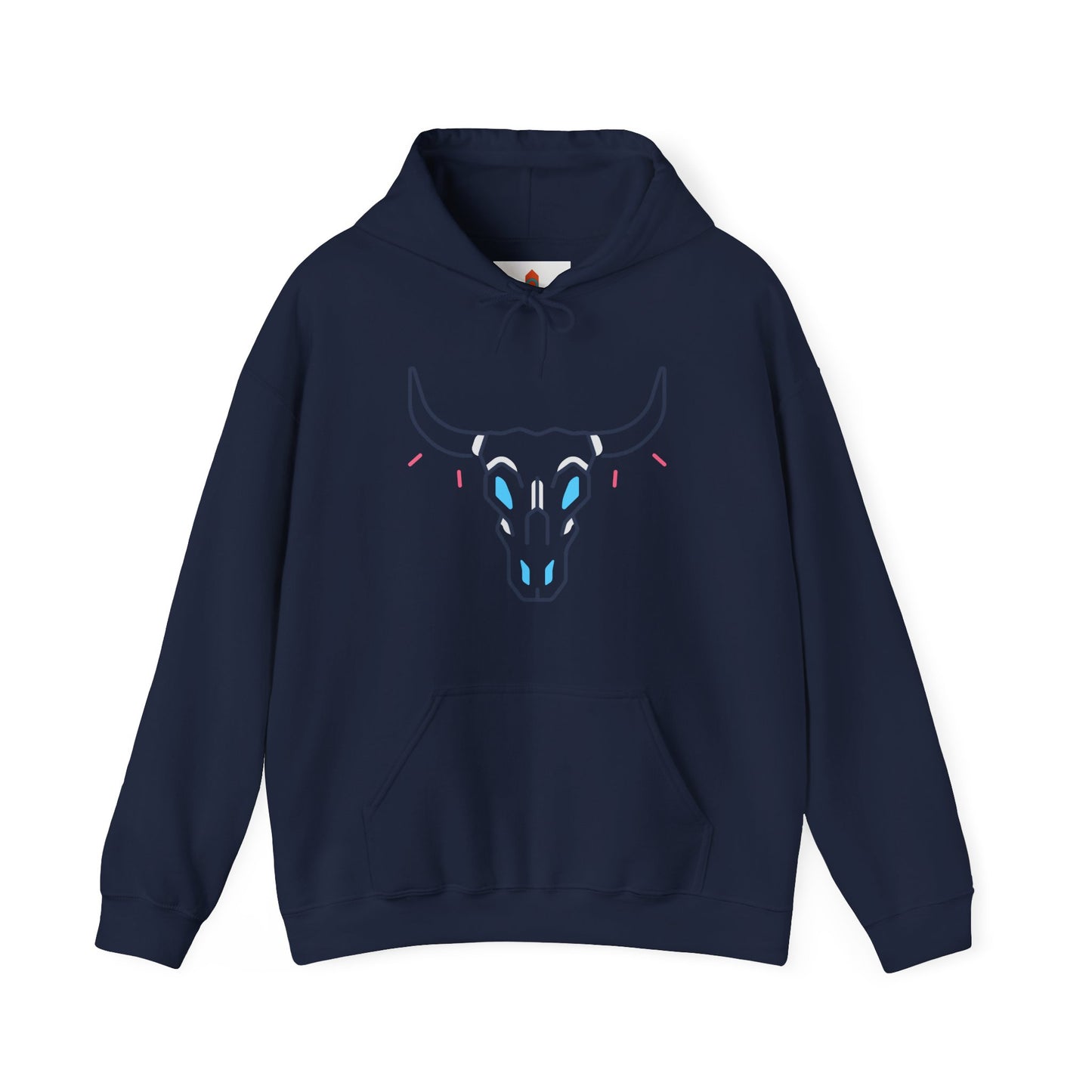 Buffalo Skull Drawing Hoodie