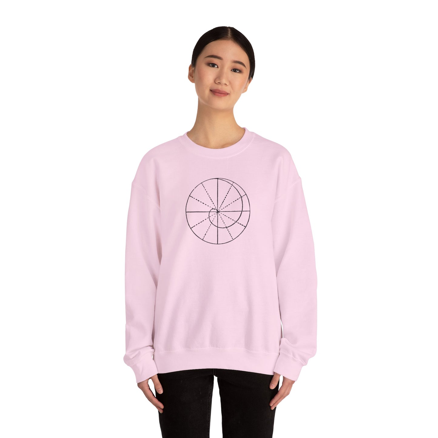 Spiral of Life in Circle Drawing Sweatshirt