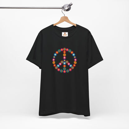 Peace Sign made of Flowers T-shirt