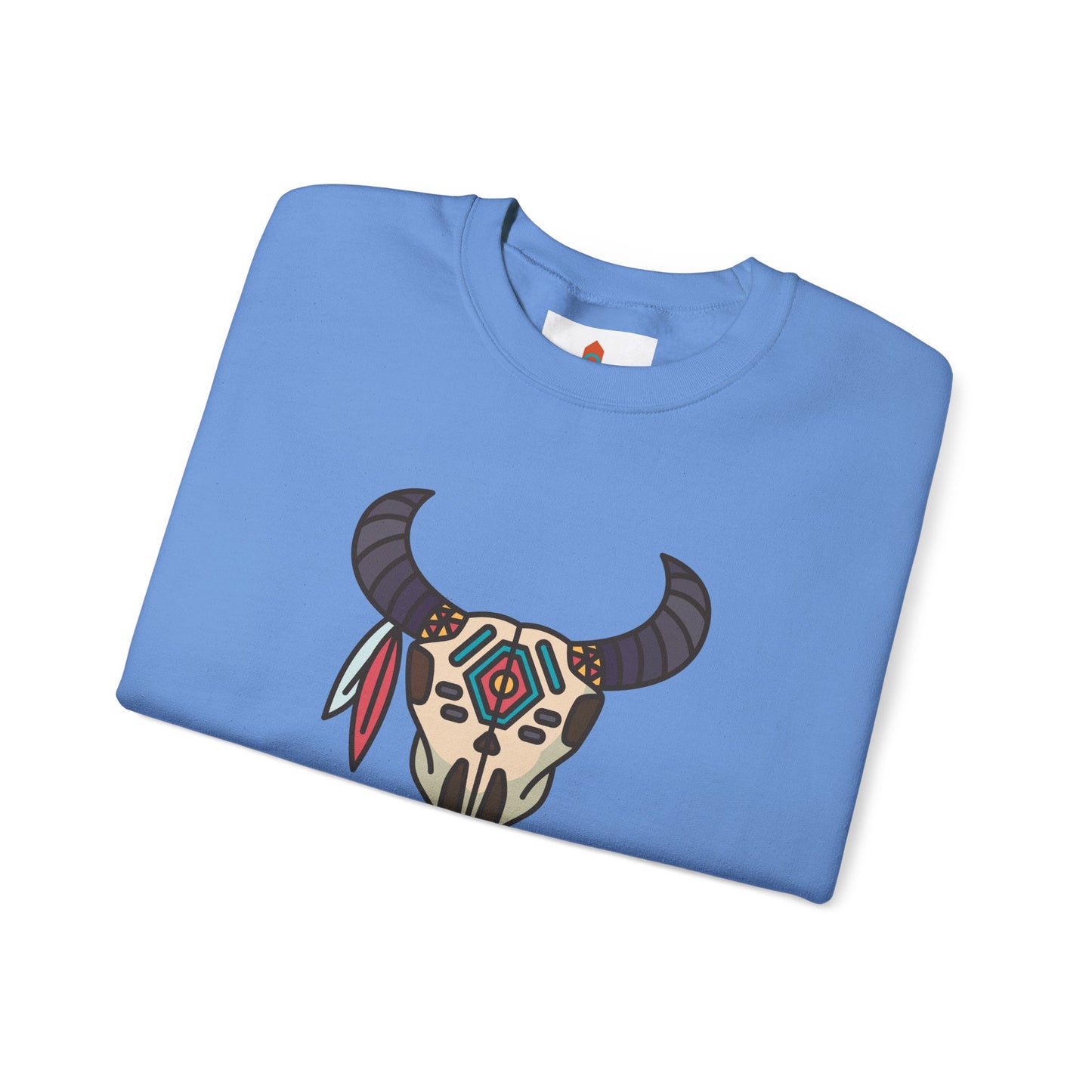 Buffalo Skull with Native Patterns Sweatshirt