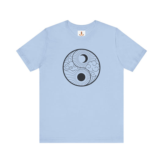 Yin Yang Sun and Moon Design T-shirt