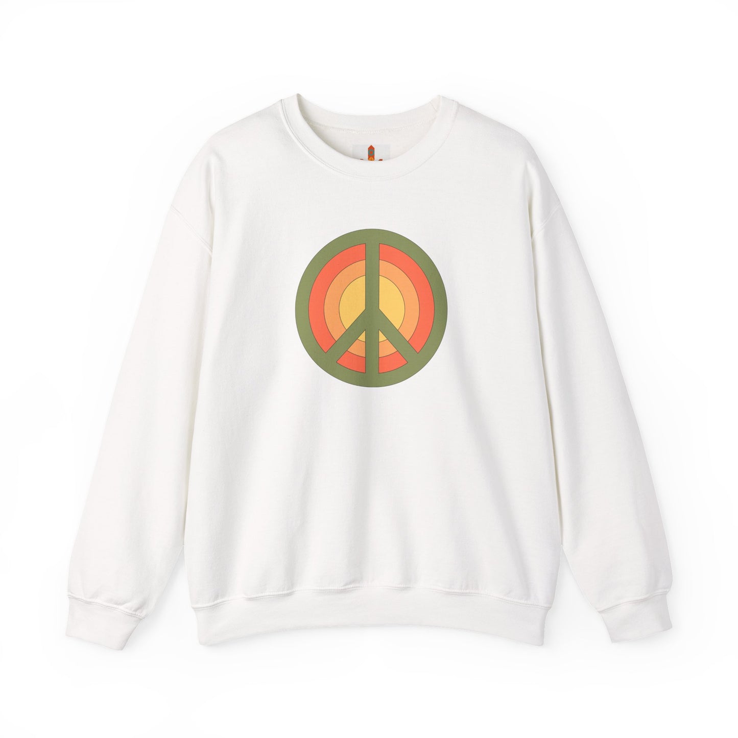 Retro Peace Sign Design Sweatshirt