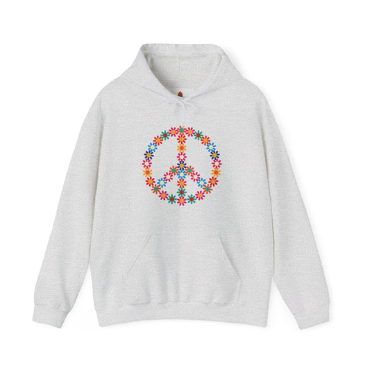 Peace Sign made of Flowers Hoodie