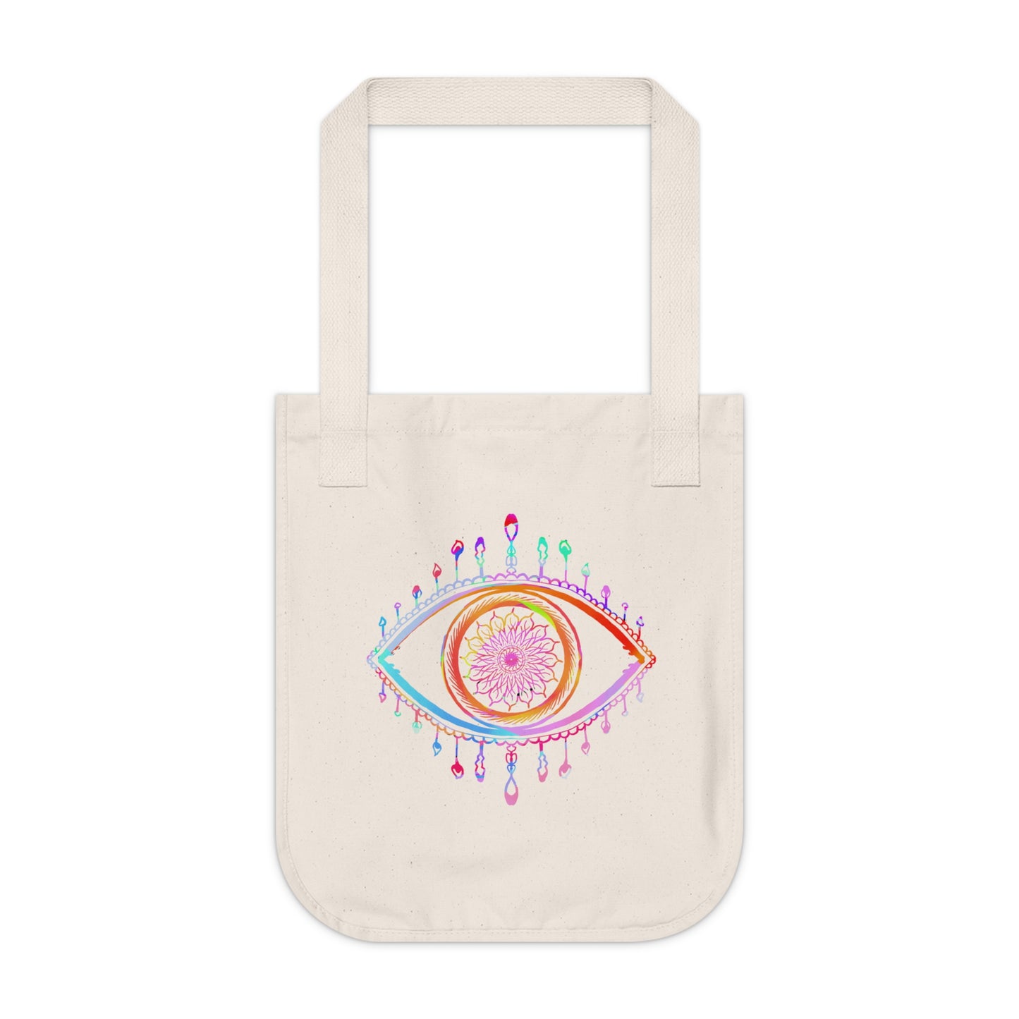 Evil Eye Art Organic Canvas Tote Bag