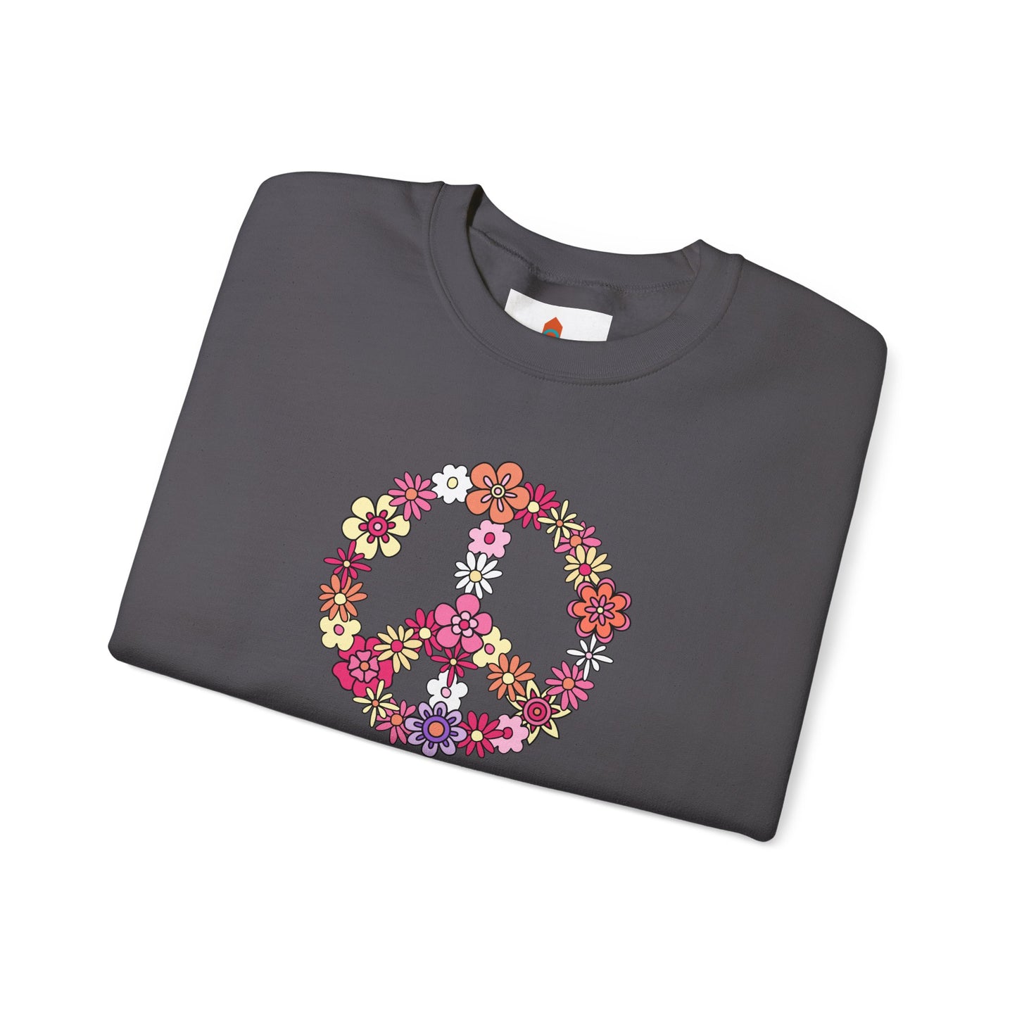 Peace Sign made from Flowers Sweatshirt