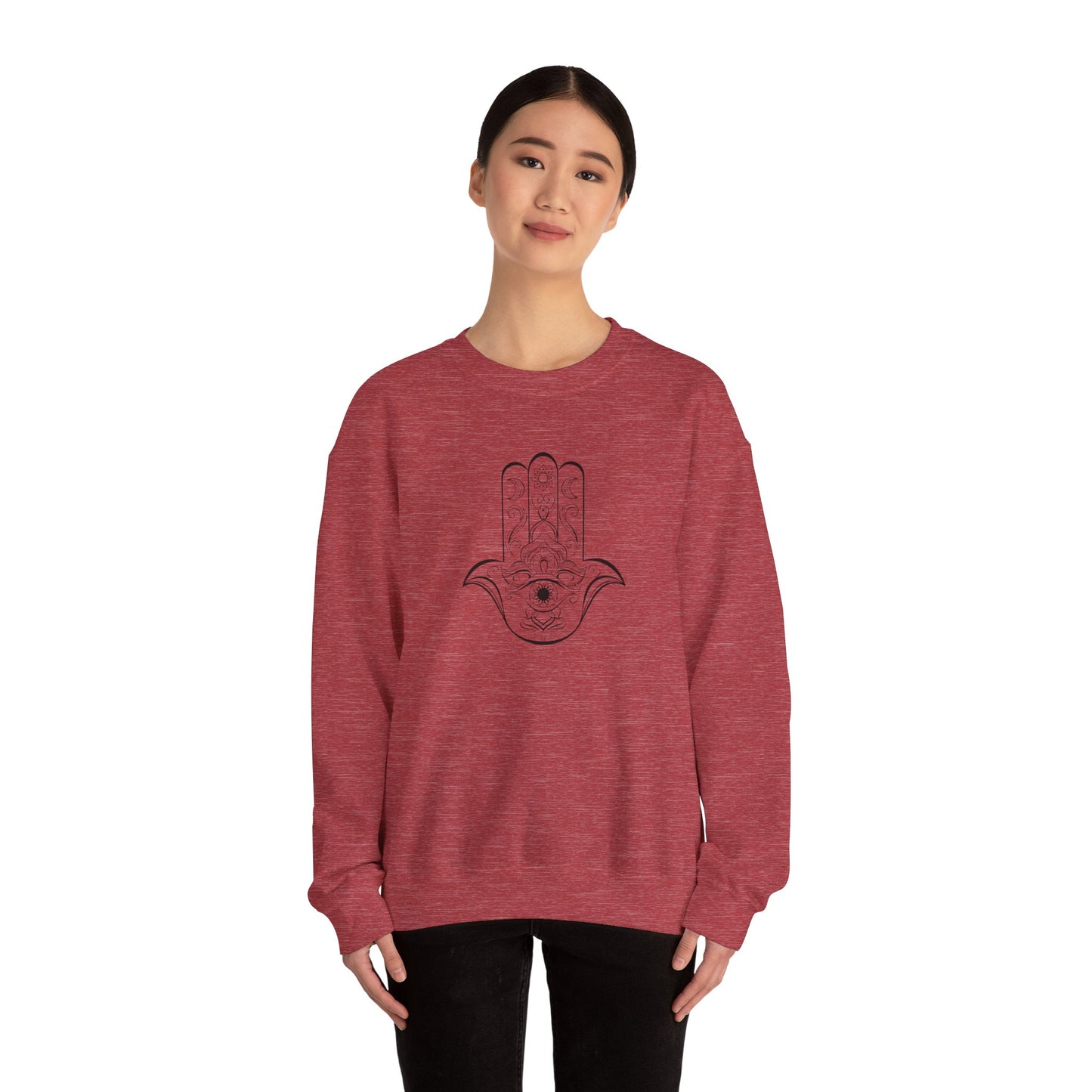 Hamsa Hand with Lotus Flower Sweatshirt