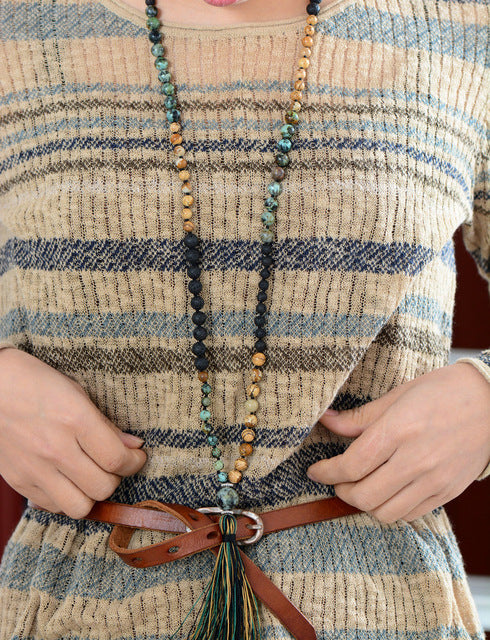 108 Beads Lava Stone Mala Necklace