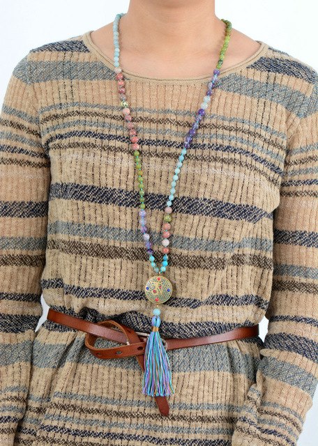 108 Beads Natural Stone Mala Necklace