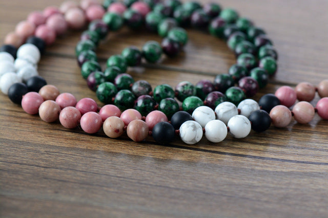 108 Beads Natural Stone Mala Necklace