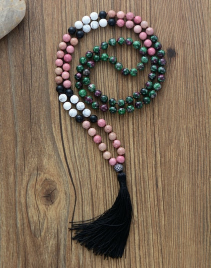 108 Beads Natural Stone Mala Necklace