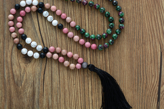 108 Beads Natural Stone Mala Necklace