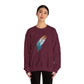 Blue and White Feather Sweatshirt