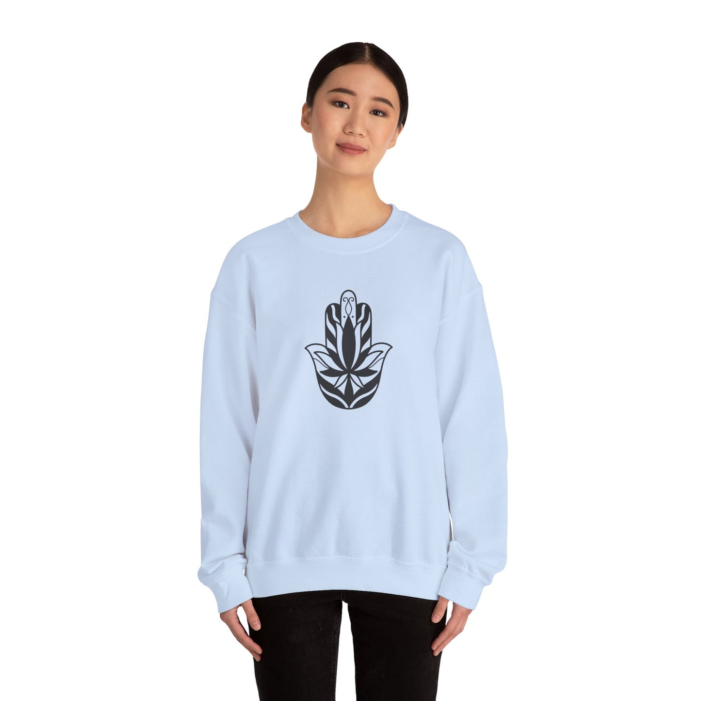 Hamsa Lotus Hand Sweatshirt