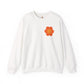 Peace Sign in Orange Flower Sweatshirt