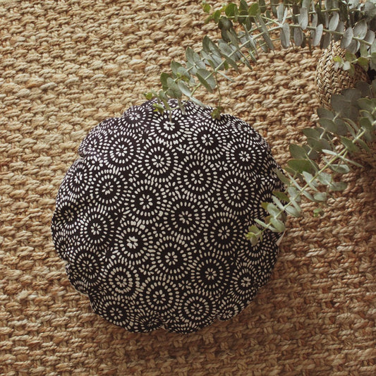 Traditional Batik Round Pillow Cover