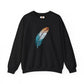 Blue and White Feather Sweatshirt