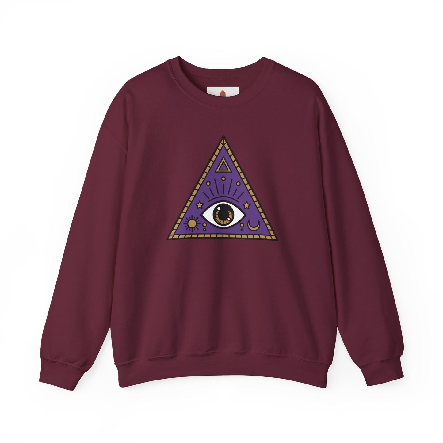 White Evil Eye and Pyramid Sweatshirt