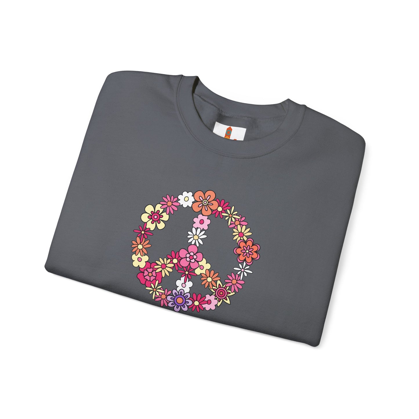 Peace Sign made from Flowers Sweatshirt