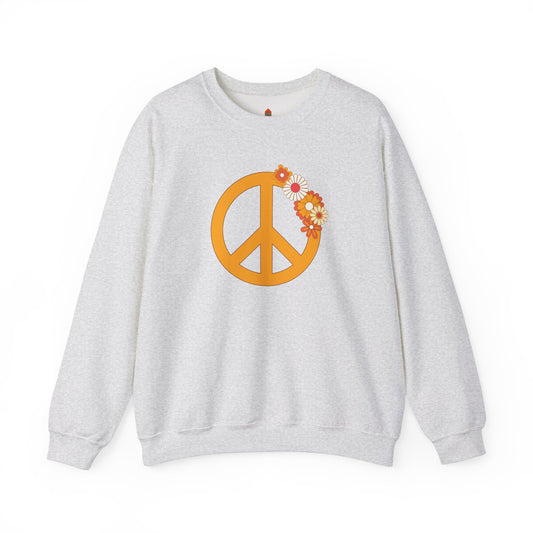 Peace Sign with Flowers Sweatshirt