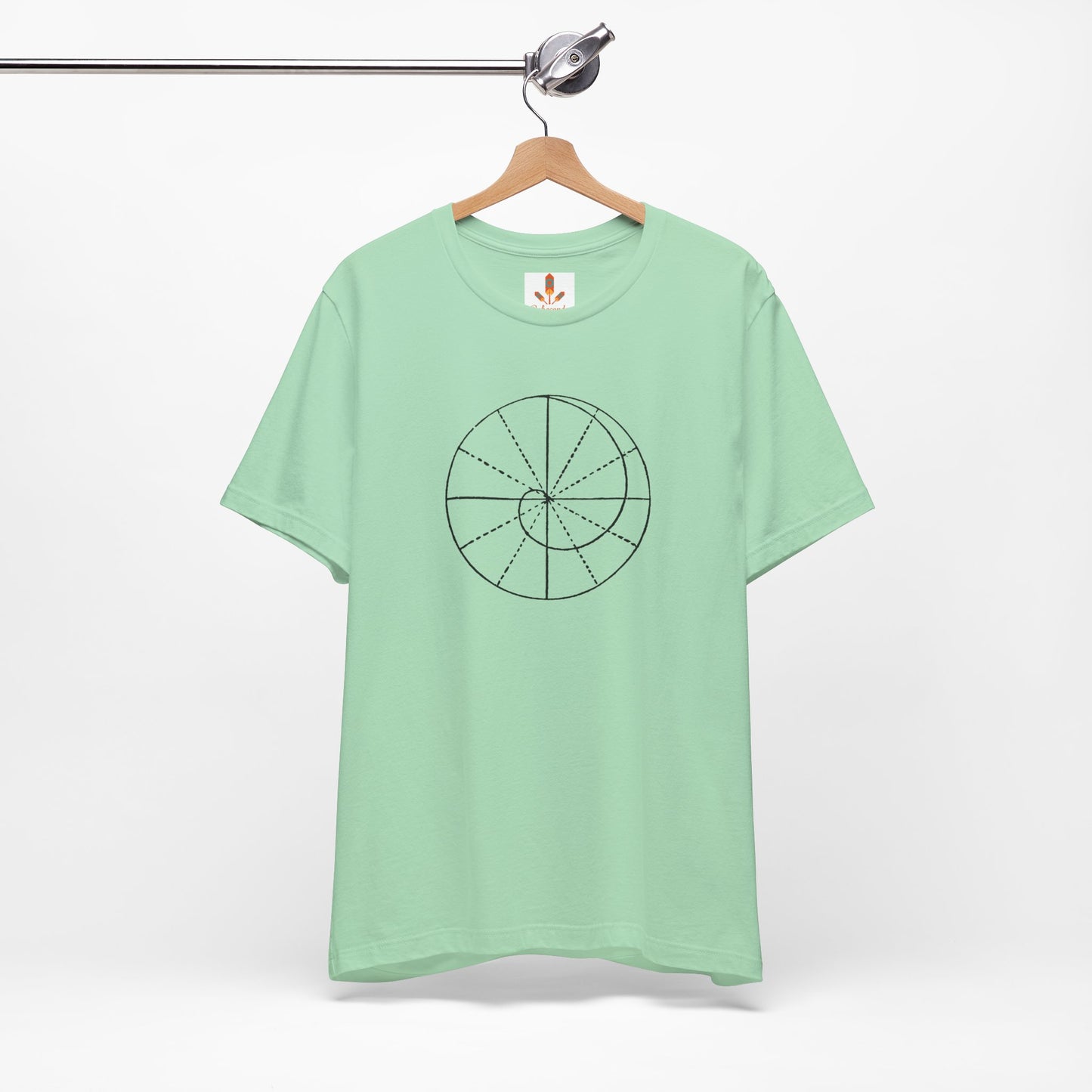 Spiral of Life in Circle Drawing T-shirt
