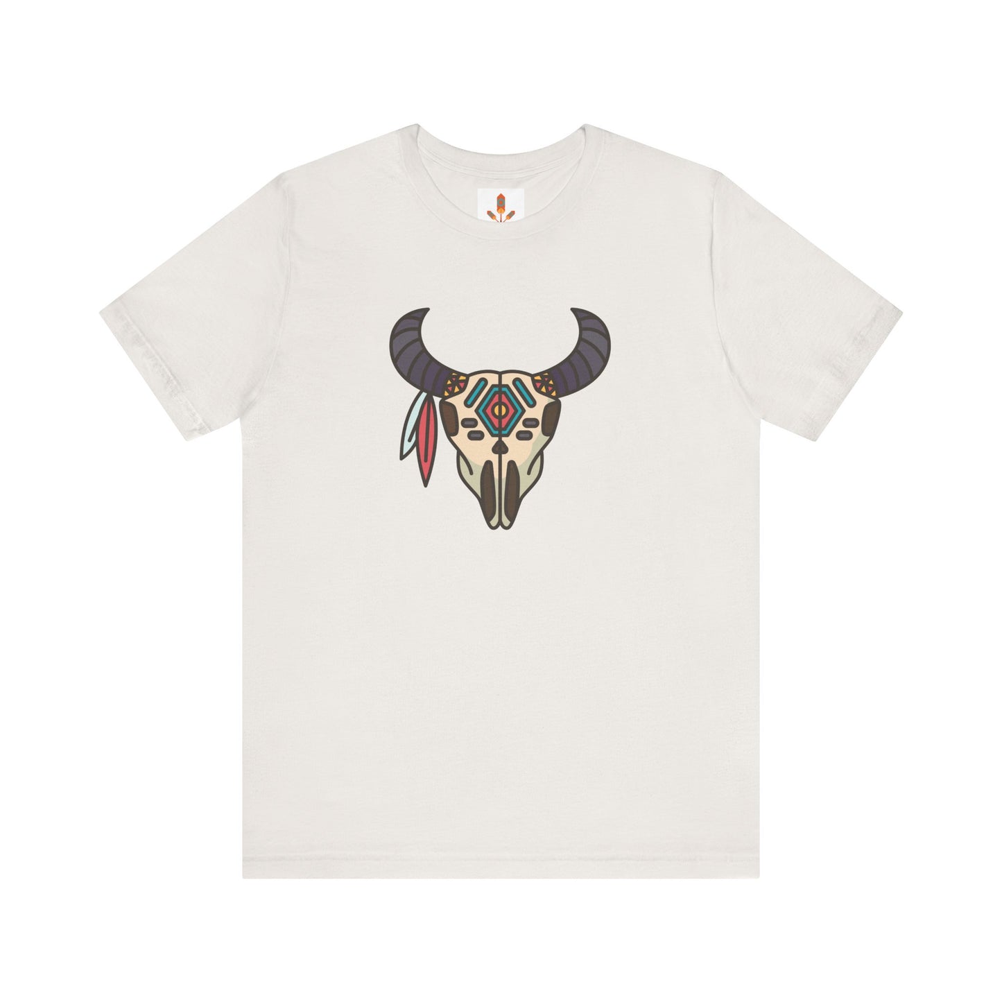 Buffalo Skull with Native Patterns T-shirt