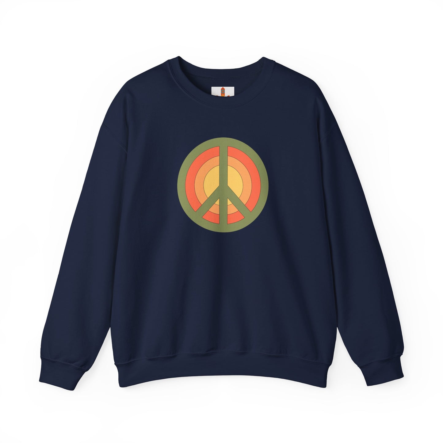 Retro Peace Sign Design Sweatshirt