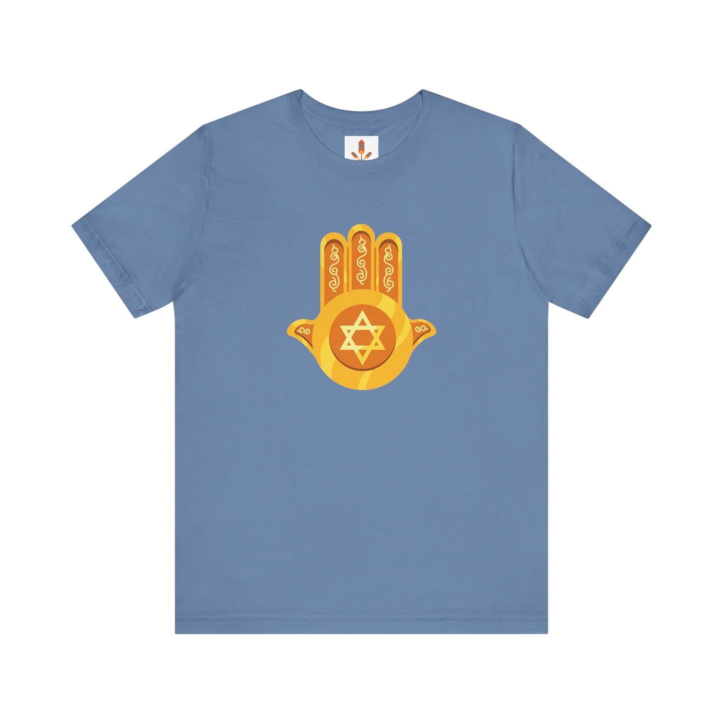 Golden Hamsa Hand with Star of David T-shirt