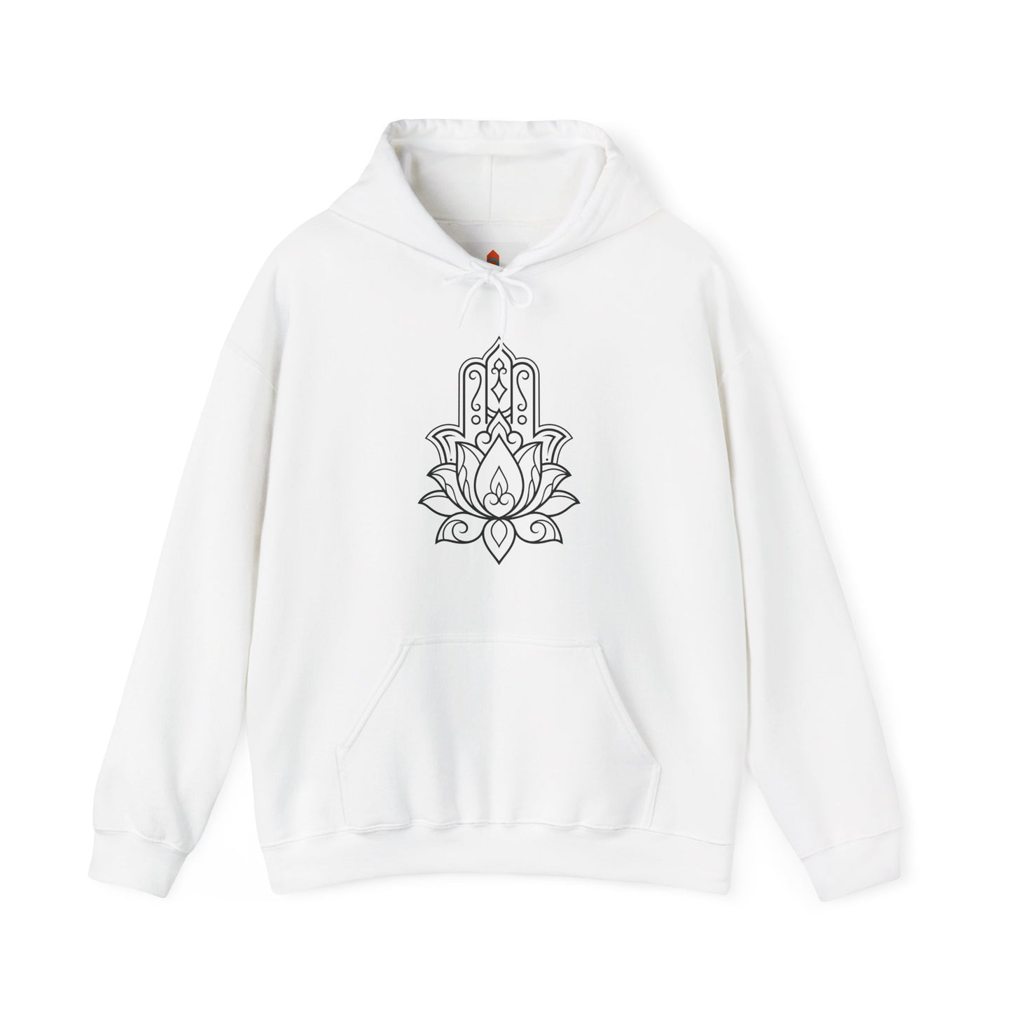 Hamsa Lotus Design Hoodie