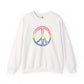 Drawing of Rainbow Peace Sign Sweatshirt