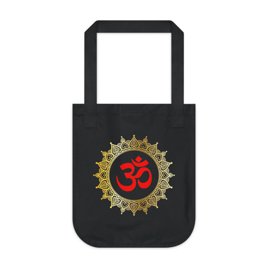 Golden Mandala Om Organic Canvas Tote Bag