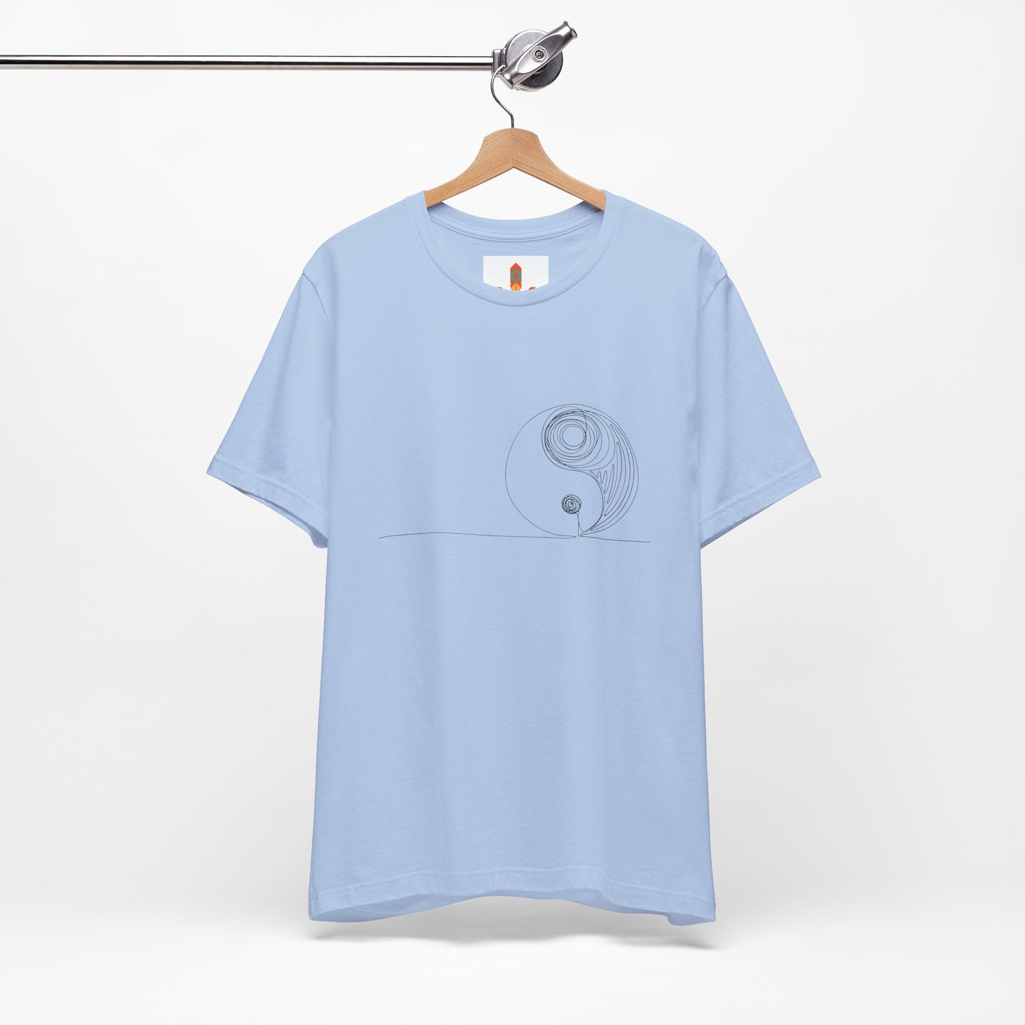 Minimalistic Yin Yang Drawing T-shirt