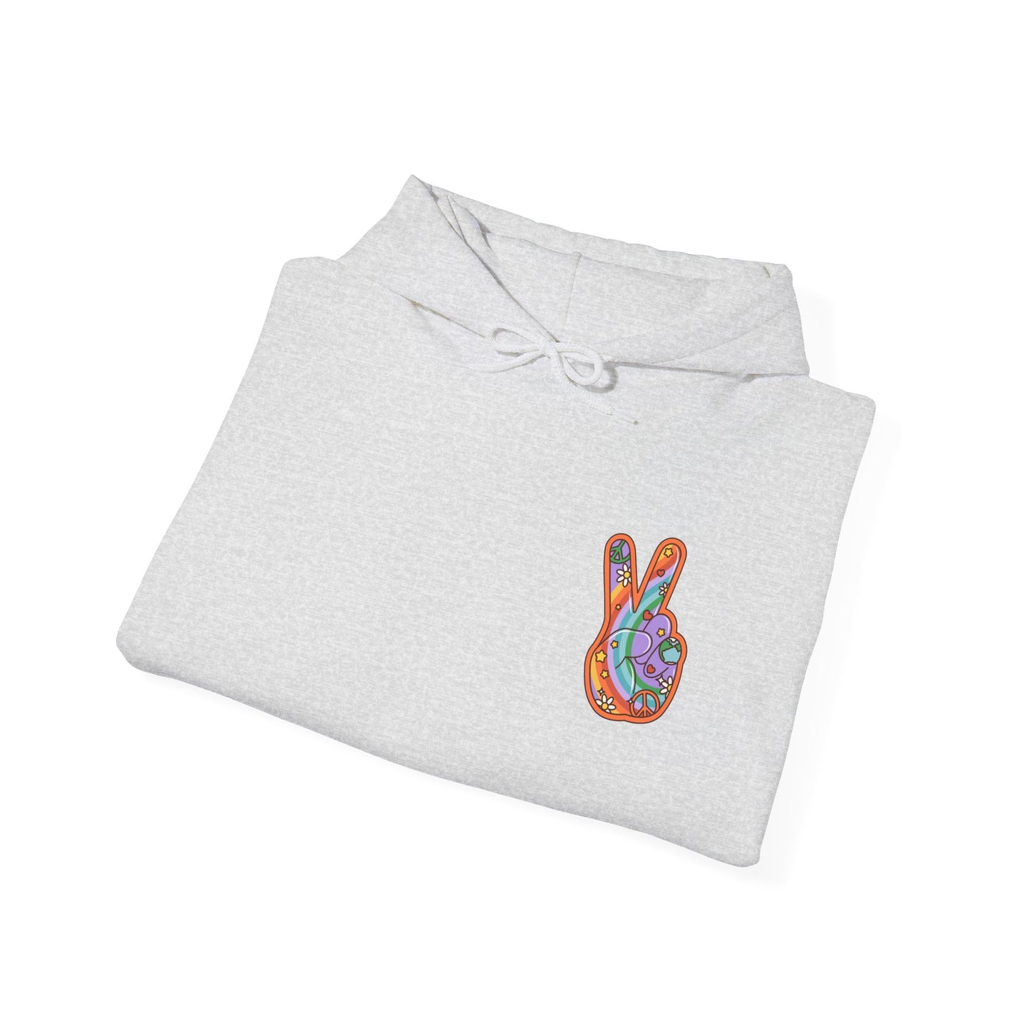 Hippie Peace Hand Sign Hoodie